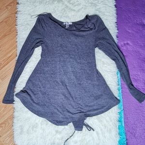 Tied back long sleeve shirt